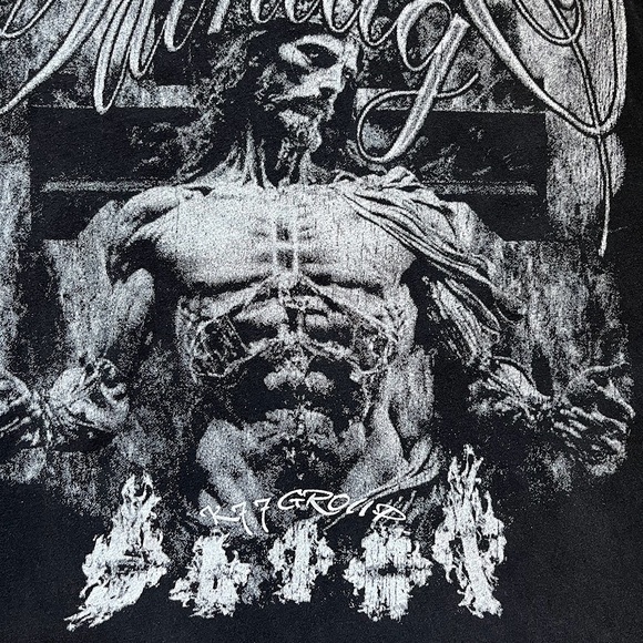 Saint Michael Short Sleeved Summer Washed Distressed T Shirt - Picture 2 of 6